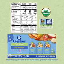 Gerber 2nd Foods Organic Baby Food Variety Pack, Fruit and Veggie Favorites, 3.5 oz Pouches (9 Pack)