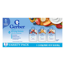 Gerber Fruit & Yogurt, Toddler Food Variety Pack, 3.5 oz Pouches (9 Pack)