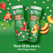 Gerber Organic Grain & Grow Cereal Puffs Variety Pack, Peach and Strawberry, 1.48 oz., 6 pk.