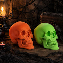 Gerson International 7.5" Flocked Skulls, Set of 2