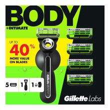 GilletteLabs Body + Intimate Razor For Men, 5ct