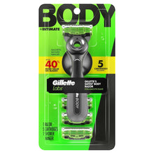 GilletteLabs Body + Intimate Razor For Men, 5ct