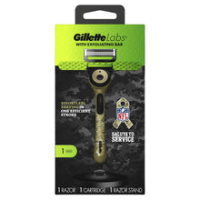Gillette Labs Manual Razor with Exfoliating Bar Mens Salute to Service Razor with Stand