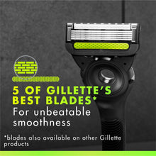 Gillette Labs Men's Razor Blade Refills with Exfoliating Bar, Green, 9 Refills