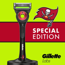 Gillette Labs Official Buccaneers Licensed Razor for Men, 1 Handle, 1 Blade Refill, Perfect for Game Day Grooming, Gillette Labs with Exfoliating Bar
