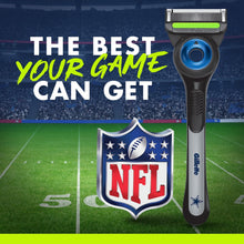 Gillette Labs Official Cowboys Licensed Razor for Men, 1 Handle, 4 Blade Refills, with Magnetic Stand