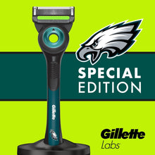 Gillette Labs Official Eagles Licensed Razor for Men, 1 Handle, 4 Blade Refills, with Magnetic Stand