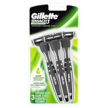 Gillette Mach 3 Sensitive Men 3 Blade Disposable Razor,3 count