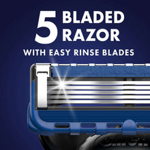 Gillette Mens Razor, Clean & Fresh, Handle + 5 Blade Refills