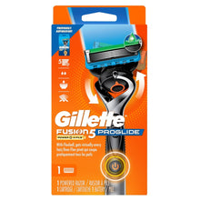 Gillette Pro Glide Power Men's Razor Handle + 1 Blade Refill, Blue