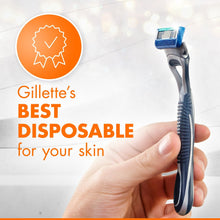 Gillette Sensor5 Men's Disposable Manual Razor, 2 Count, Silver and Blue