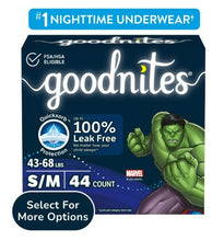 Goodnites Nighttime Bedwetting Underwear for Boys, S/M, 44 Ct