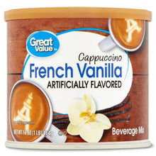 Great-Value-French-Vanilla-Cappuccino-Coffee-House-Beverage-Liquid-Drink-Mix-16-oz-Canister_3a16f3db-1c87-49bf-951e-0839359d9935.c7d496a5e7658b35e050051201705e0e - USA Mega Market
