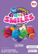 Great Value Fruit Smiles Snacks, Tangy Flavor, 22 Count