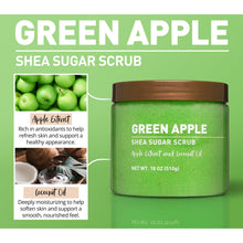 Green Apple Shea Sugar Scrub with Exfoliating Skin Benefits - 18 oz (PACK OF 3)