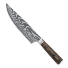 GreenPan x Bobby Flay 8" Chef's Knife with Sheath, Premium Stainless Steel Blade, Precision Cutting Kitchen Tool, Ultra-Versatile Cutlery, Hand Finished Wood Handle, Damascus Steel Design