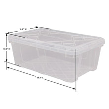 Greenmade InstaView 13 Quart Clear Plastic Stackable Storage Bins, 8-pack