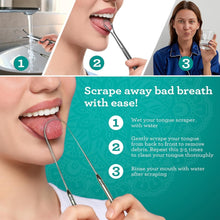 GuruNanda Spoon & U-Shaped Tongue Scraper Variety Pack with Travel Case, Stainless Steel, BPA Free,2 Pack, for All Ages (PACK OF 3 )