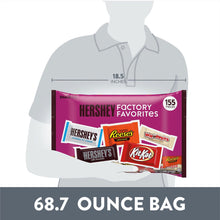 HERSHEY'S Assorted Chocolate Factory Favorites Snack Size Candy, 155 pcs.