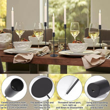 HIDAWN Matte Taper Candle Holders, 6 Pack Metal Candlestick Holders for Wedding, Dinning, Party