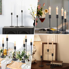 HIDAWN Matte Taper Candle Holders, 6 Pack Metal Candlestick Holders for Wedding, Dinning, Party