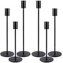 HIDAWN Matte Taper Candle Holders, 6 Pack Metal Candlestick Holders for Wedding, Dinning, Party