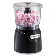 Hamilton Beach Stack & Press Electric Food Chopper & Mini Food Processor, 3-Cup, Black