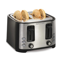 Hamilton Beach 4-Slice Bread and Bagel Toaster with Extra-Wide Slots and Drop-Down Crumb Tray, Black - USA MEGA SHOP