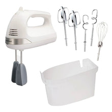 Hamilton Beach 6-Speed Electric Hand Mixer with Easy Clean Beaters, 7 Attachments & Case, Mixer for Kitchen, White