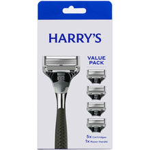 Harry's Winston Razor Handle for Men, Includes 5 Razor Blade Cartridges, Ink Chrome