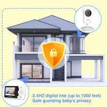 HelloBaby HB31 Night Vision baby monitor with Camera and Audio, 1000ft, No Wifi, Lullaby, 2.4" LCD.