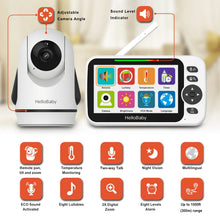 HelloBaby HB6352 Video Baby Monitor – 5″ LCD, No Wifi, Pan-Tilt-Zoom, 1000 ft Range