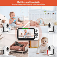 HelloBaby HB6352 Video Baby Monitor – 5″ LCD, No Wifi, Pan-Tilt-Zoom, 1000 ft Range
