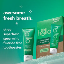 Hello Superfresh Fluoride Free Toothpaste, 5.0 oz., 3 pk.