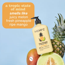 Hempz Body Lotion for Dry Skin, Hydrating Sweet Pineapple & Honey Melon, 17 fl oz