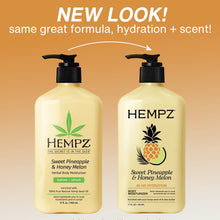 Hempz Body Lotion for Dry Skin, Hydrating Sweet Pineapple & Honey Melon, 17 fl oz