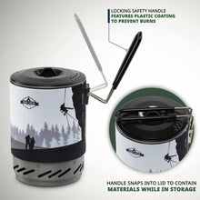 Hike Crew Portable Stove & Cooking System 1-Burner Propane Outdoor Stove with 1L Pot and Cooktop