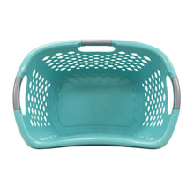 Home Logic 1.8 Bushel Hip Grip Plastic Laundry Basket, Teal, Adult