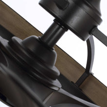 Homestead 6-Speed Steel Frame Fandelight with Distressed Wood Finish