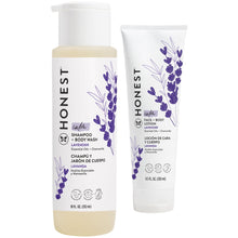 Honest Calming Lavender Baby Bath & Lotion Bundle, 18 fl oz Shampoo + Body Wash & 8.5 fl oz Face + Body Lotion