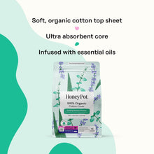 Honey Pot 100% Organic Cotton Cover Cooling Regular Overnight Duo Pads, 16 Count (PACK OF 3 )