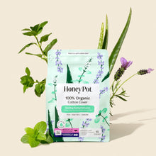 Honey Pot 100% Organic Cotton Cover Cooling Regular Overnight Duo Pads, 16 Count (PACK OF 3 )