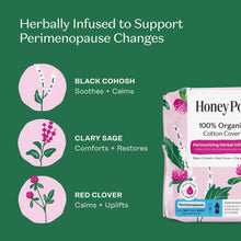 Honey Pot 100% Organic Cotton Cover Peri-menopause All Day and Night Pad, 11 Count (PACK OF 3 )