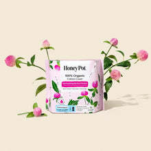 Honey Pot 100% Organic Cotton Cover Peri-menopause All Day and Night Pad, 11 Count (PACK OF 3 )