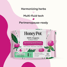 Honey Pot 100% Organic Cotton Cover Peri-menopause Long Liner, 30 Count (PACK OF 3 )