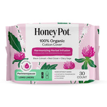 Honey Pot 100% Organic Cotton Cover Peri-menopause Long Liner, 30 Count (PACK OF 3 )