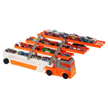 Hot Wheels Mega Hauler Truck Playset with 20 Die-Cast Cars and Storage