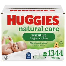 Huggies Natural Care Sensitive Baby Wipes, Unscented, 24 Packs, 1344 Total Count (Select for More)