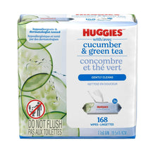 Huggies Scented Wipes with Cucumber & Green Tea, 3 Flip-Top Packs, 168 Total Count