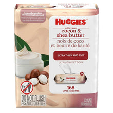 Huggies Sensitive Skincare Baby Wipes with Cocoa & Shea Butter, 3 Flip-Top Packs, 168 Total Count
